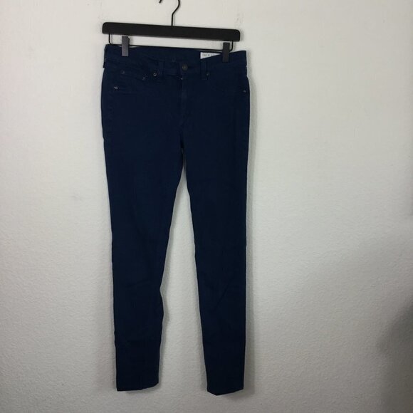 Rag & Bone Skinny Jeans Size 27 Blue 5-Pocket Zipper Button Closure - Picture 7 of 9